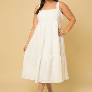 Casual White Sleeveless Dress